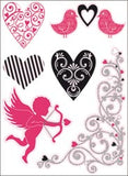 Kaisercraft Printed Chipboard LOVE NOTES Valentine Collection
