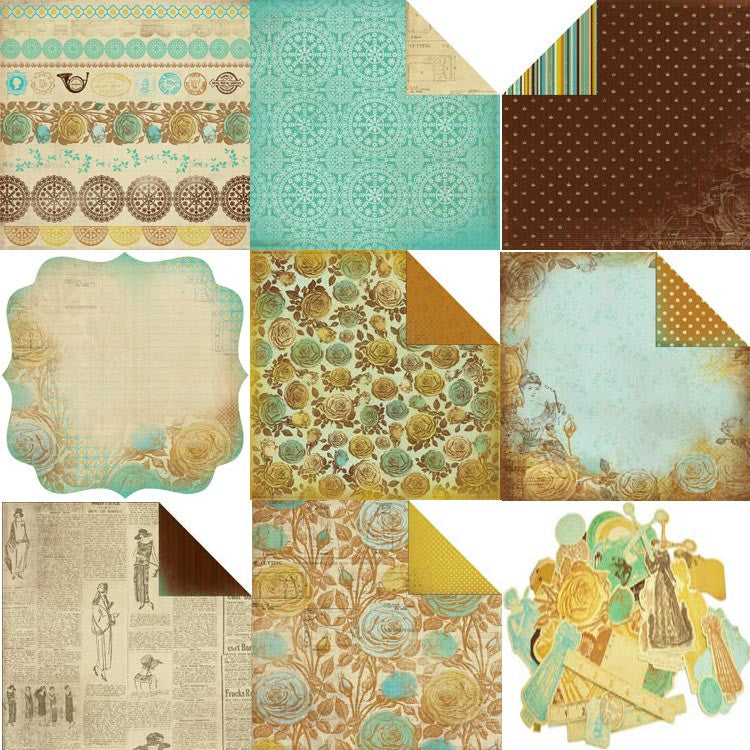 Kaisercraft MADAME BOUTIQUE Double-Sided 12"X12" Cardstock Sheet - Scrapbook Kyandyland
