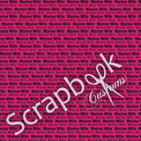 Scrapbook Customs MARINE WIFE 12"x12” Scrapbook Papers