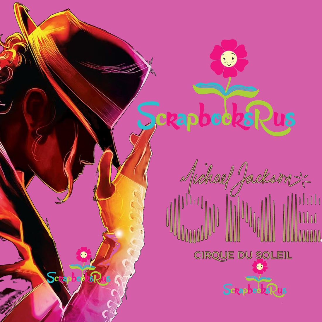 MICHAEL JACKSON ONE Pink Las Vegas Cirque 12"x12" Paper