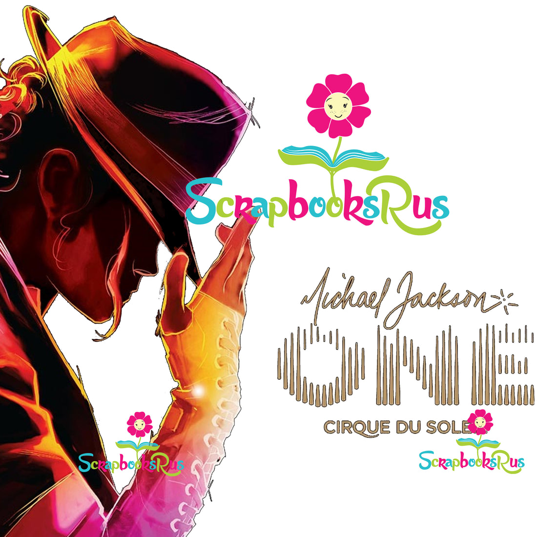 MICHAEL JACKSON ONE White Las Vegas Cirque 12"x12" Paper