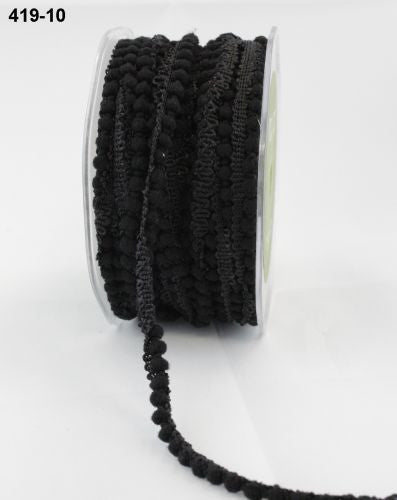 May Arts 3/8&quot; MINI POM POM RIBBON 1 yard yd - Scrapbook Kyandyland