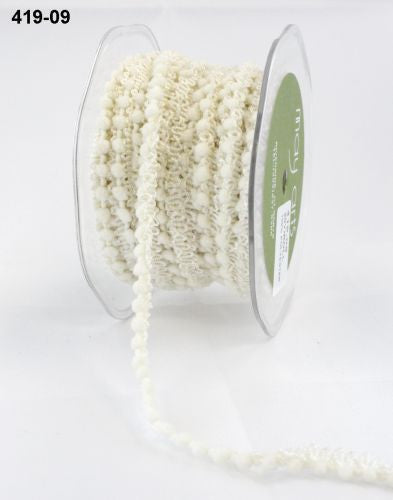 May Arts 3/8&quot; MINI POM POM RIBBON 1 yard yd - Scrapbook Kyandyland