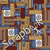 Scrapbook Customs US NAVY Squares 12"x12” Scrapbook Paper