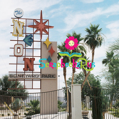 Las Vegas Neon Museum BONEYARD THE SIGN 12”X12” Scrapbook Paper