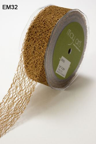 May Arts 1.5" MESH WEB Ribbon 1 yard yd - Scrapbook Kyandyland