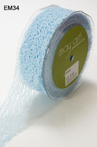 May Arts 1.5&quot; MESH WEB Ribbon 1 yard yd - Scrapbook Kyandyland