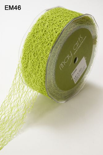 May Arts 1.5&quot; MESH WEB Ribbon 1 yard yd - Scrapbook Kyandyland