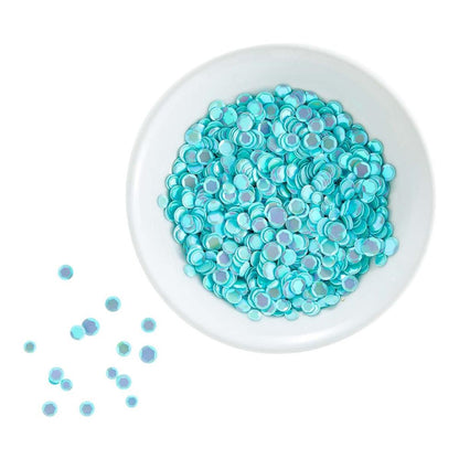 Spellbinders Opalescent SEQUINS TEAL Color Essentials .25oz 3 sizes Scrapbooksrus