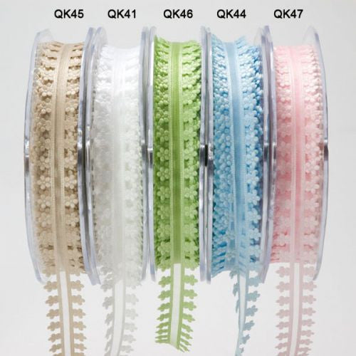 May Arts 3/4" SHEER DAISY EDGE RIBBON Trim 1 yard yd - Scrapbook Kyandyland