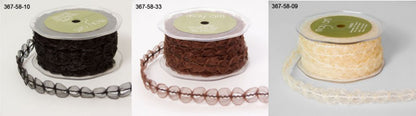May Arts 1&quot; SHEER LOOP TRIM Ribbon Trim 1 yard yd - Scrapbook Kyandyland