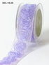 May Arts 1.5" SHEER ROSETTE RIBBON Flower Trim 1 yard yd - Scrapbook Kyandyland