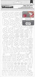American Crafts Thickers SOTHEBY'S Fabric Chipboard Letter Stickers - Scrapbooksrus