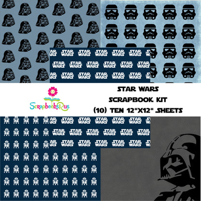 STAR WARS 12&quot;X12&quot; Scrapbook Kit 10 Sheets Scrapbooksrus