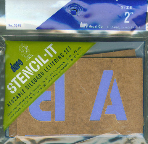 Duro STENCIL IT 2" Reusable Oilboard Lettering Set - Scrapbooksrus