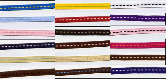 Creative Impression 1/4&quot; STITCH GROSGRAIN 1 yard yd - Scrapbook Kyandyland