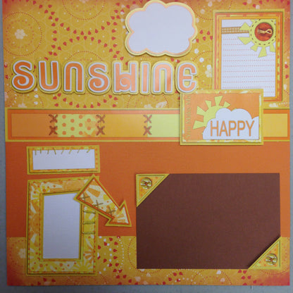 Page Kit (2) 12x12 Scrapbook HAPPY SUNSHINE Scrapbooksrus