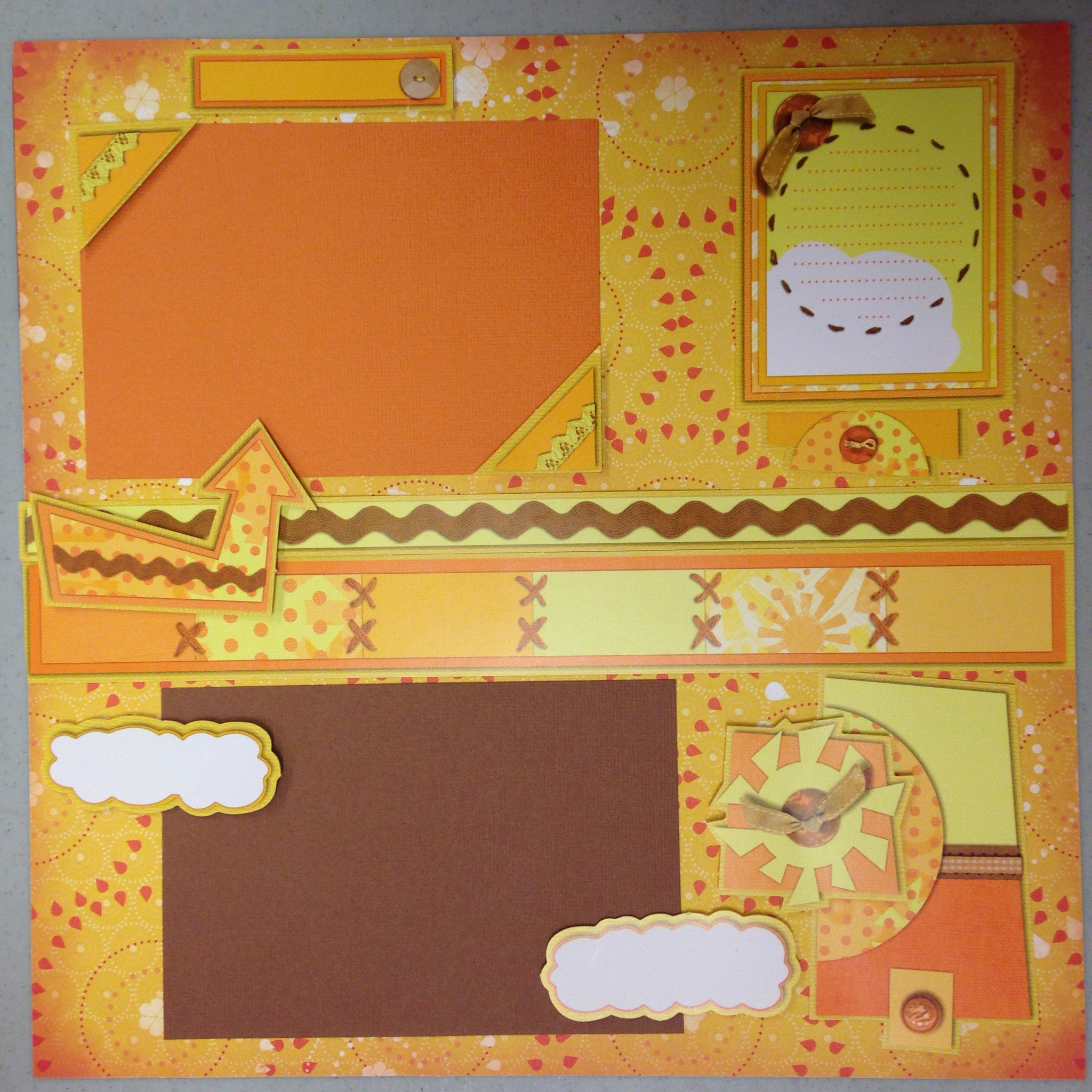 Page Kit (2) 12x12 Scrapbook HAPPY SUNSHINE  Scrapbooksrus