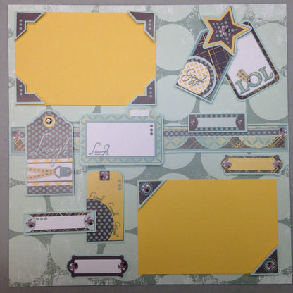 Page Kit (2) 12x12 Scrapbook LAUGH OUT LOUD - Scrapbook Kyandyland