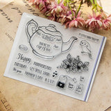 Time for Tea Craft Clear Acrylic Stamp Set Teapot Scrapbooksrus