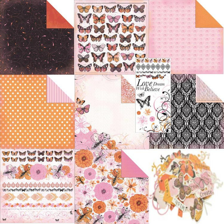 Kaisercraft TIGERLILLY Double-Sided 12"X12" Cardstock Sheet - Scrapbook Kyandyland