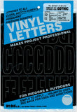 Duro Vinyl Stickers GOTHIC BLACK Letter & Numbers 1-3 inch - Scrapbook Kyandyland