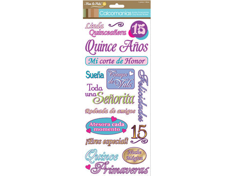 Viva la Vida QUINCEANERA Clear Spanish Quince Stickers 6x12 - Scrapbook Kyandyland