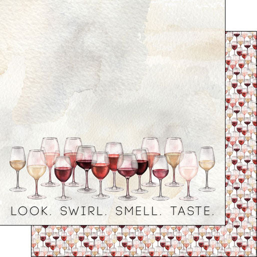 I LOVE WINE Kit 12"X12" Scrapbook Paper Stickers 9pc Scrapbooksrus