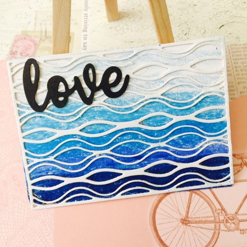 Metal Craft Cutting Dies WAVE Crack Background 1pc