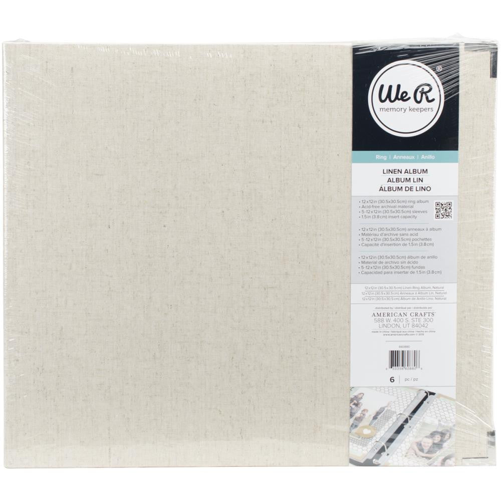 We R NATURAL LINEN D-Ring Album 12&quot;X12&quot; Scrapbook PreOrder