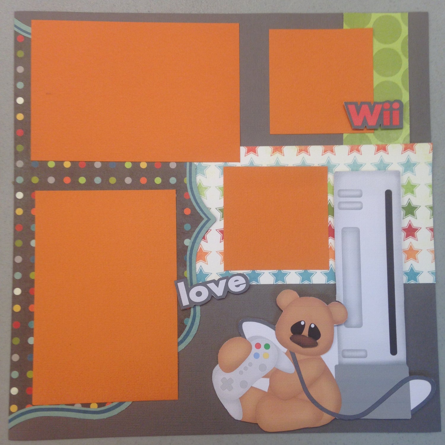 Page Kit WII LOVE Video Game Playing (2) 12x12 Scrapbook Layouts Scrapbooksrus Las Vegas