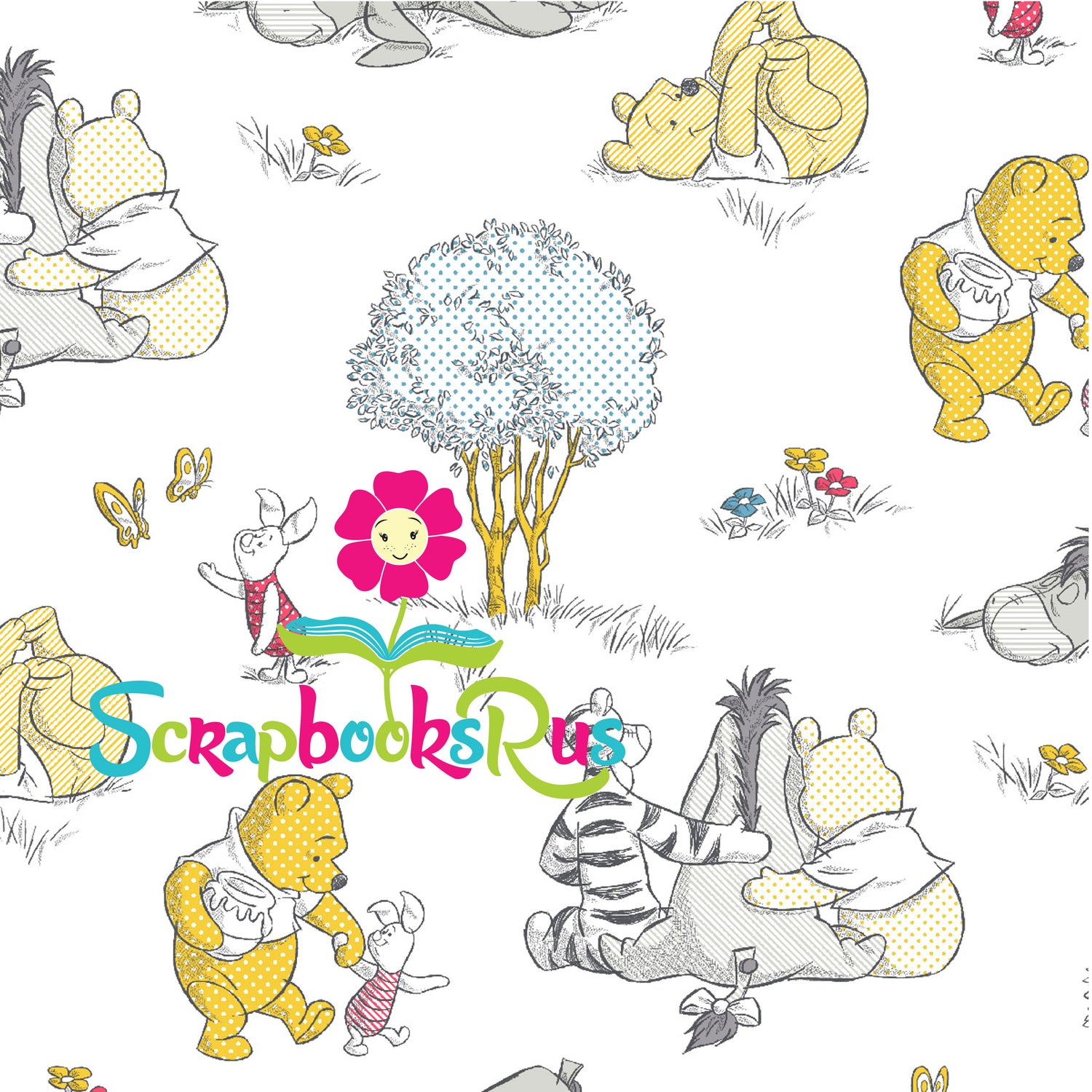 Disney Winnie the Pooh NURSERY 12&quot;x12&quot; Scrapbook Paper