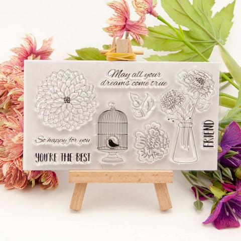 YOU'RE THE BEST Clear Acrylic Stamp Set 8pc