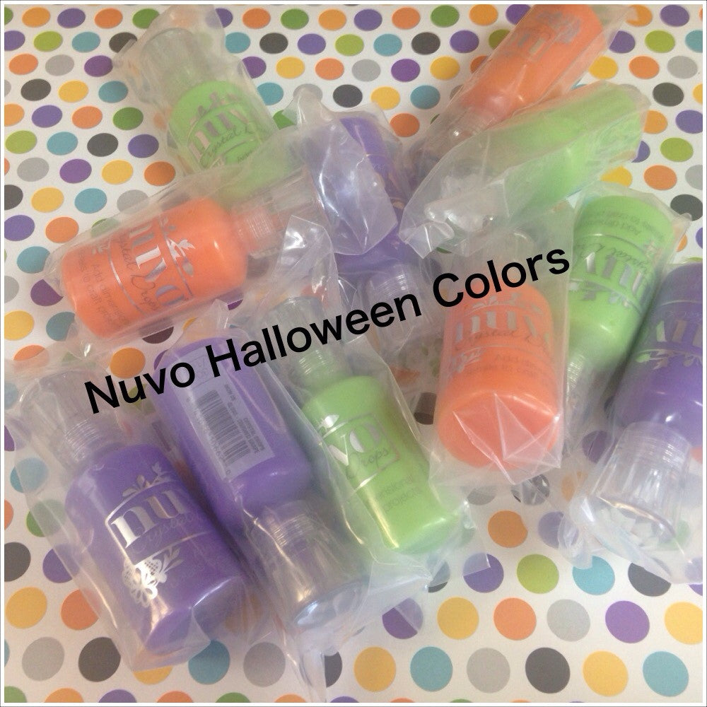 Nuvo Crystal Drops PUMPKIN 3D Enamel Gloss Beads 1oz