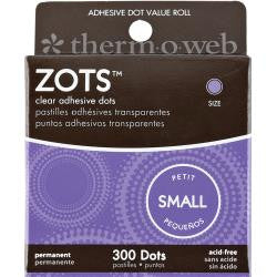 Thermo Web ZOTS Clear Adhesive Dots 300pc - Scrapbook Kyandyland