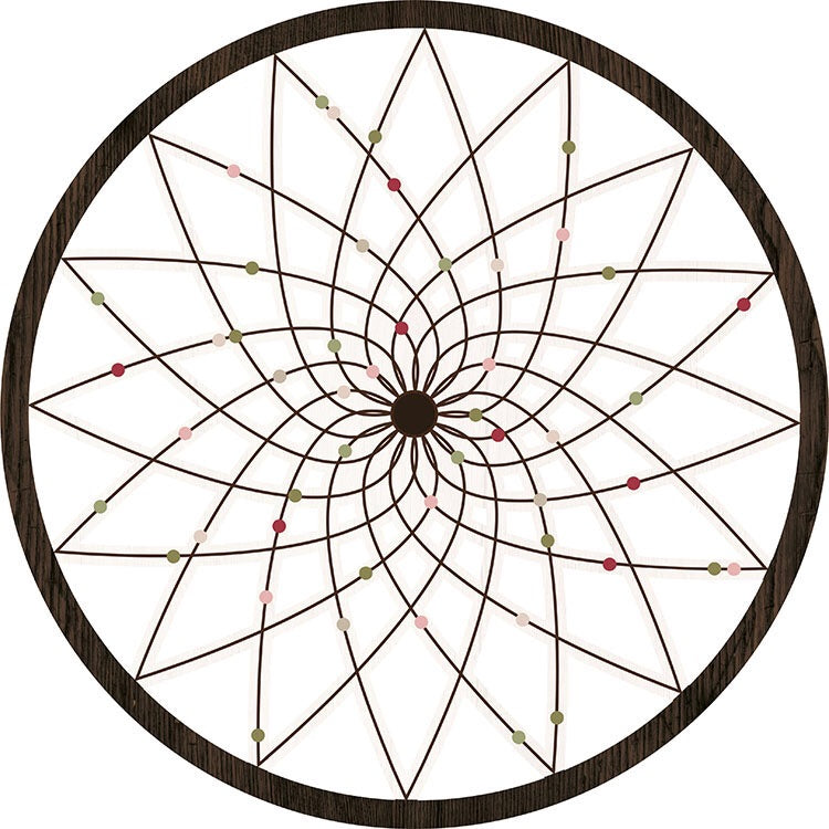 Kaisercraft Gypsy Rose DREAMER 12"X12" DieCut Dream Catcher Scrapbook Paper