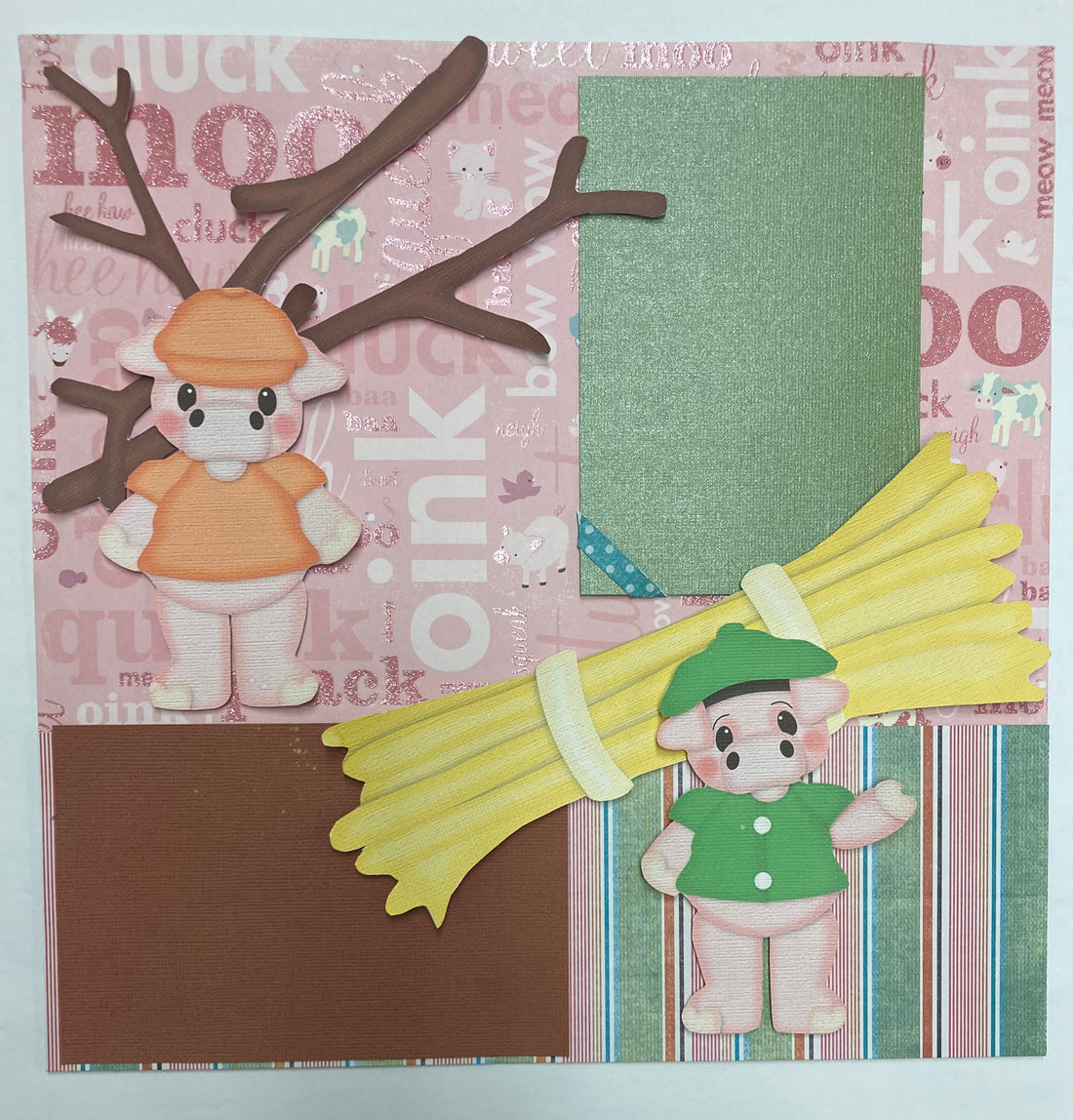 Page Kits THREE LITTLE PIGS (2) 12"X12" Scrapbook Layouts Scrapbooksrus Las Vegas
