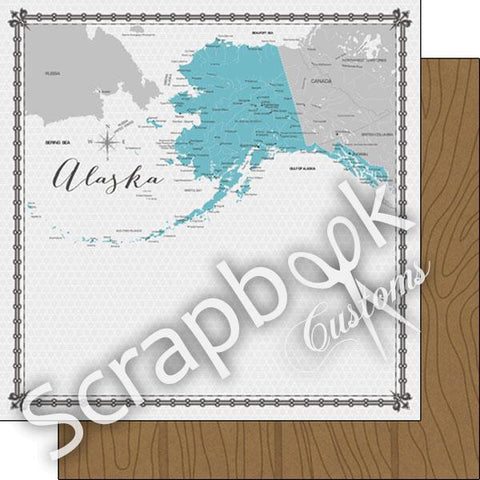 ALASKA MEMORIES MAP 12X12 Paper Scrapbook Customs Scrapbooksrus