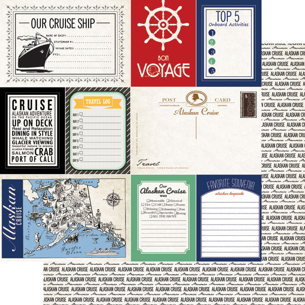 OUR CRUISE SHIP 12"X12" Scrapbook Customs Journal Scrapbookrus