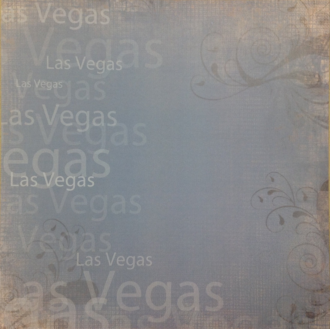 LAS VEGAS School Grunge Blue 12"X12" Custom Travel Paper Sheet LV - Scrapbook Kyandyland