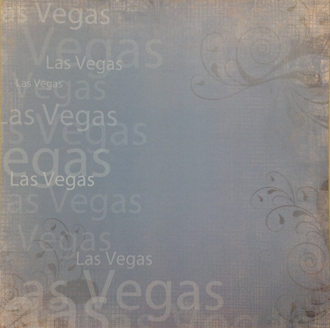 LAS VEGAS School Grunge Blue 12&quot;X12&quot; Custom Travel Paper Sheet LV - Scrapbook Kyandyland