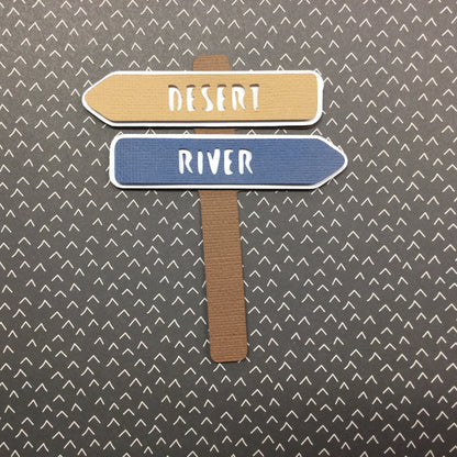 HIKING SIGN POST Forest Lake Mountain Waterfall Canyon Die Cuts