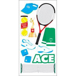 TENNIS STICKER LOT Ek Success Jolee’s Sandylion 38pc Scrapbooksrus