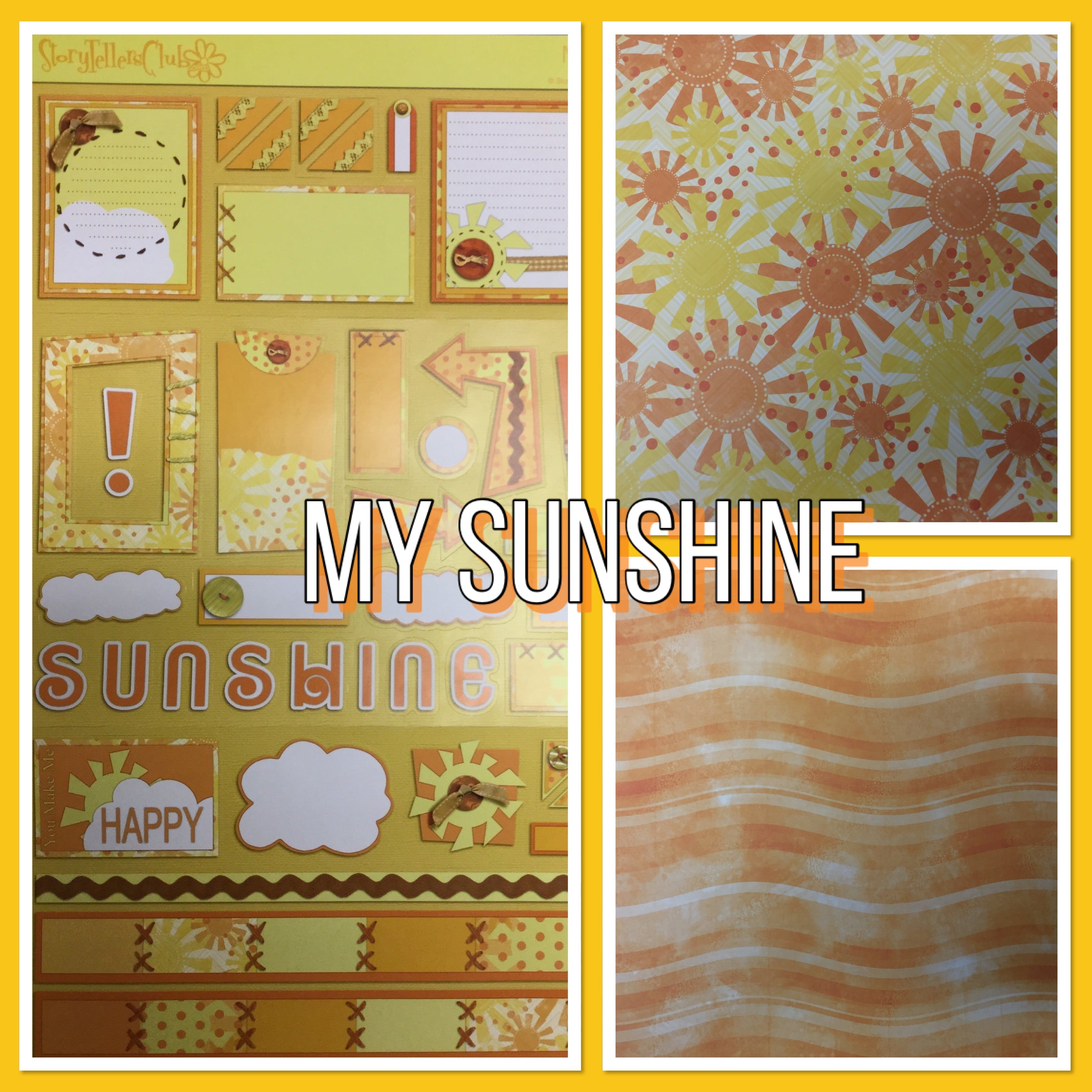 Storytellers MY SUNSHINE KIT 12&quot;X12&quot; Scrapbook Paper &amp; DieCuts 5pc Scrapbooksrus