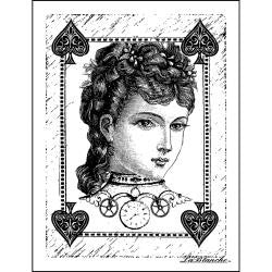 LaBlanche SWEET POKER FACE 3&quot;X4&quot; Silicon Mounted Stamp