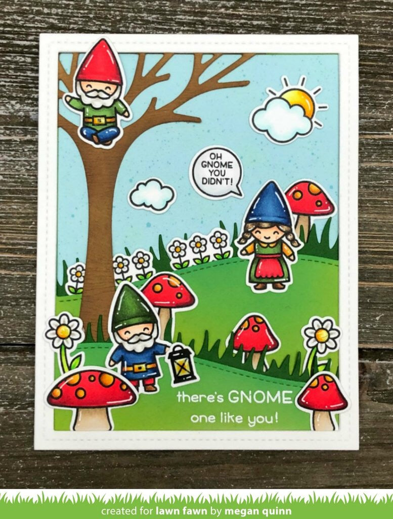 Lawn Fawn OH GNOME! Clear Stamps &amp; Die Set