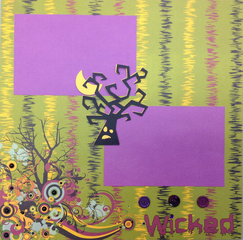Premade Scrapbook Page (1) 12"x12" WICKED - Scrapbooksrus