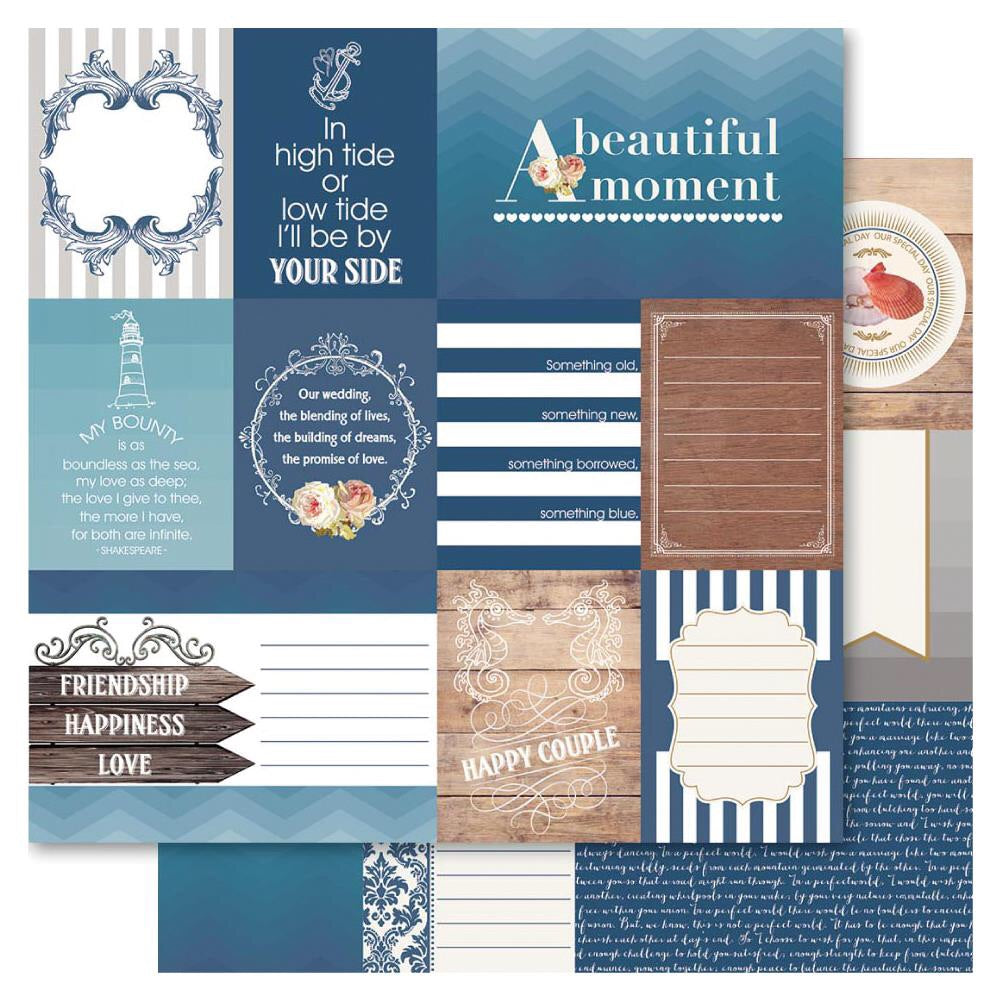 Bella! Something Blue CUT-OUTS 12x12 Scrapbook Paper
