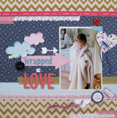 Bella Blvd KISS ME Valentine 12x12 Scrapbook Paper