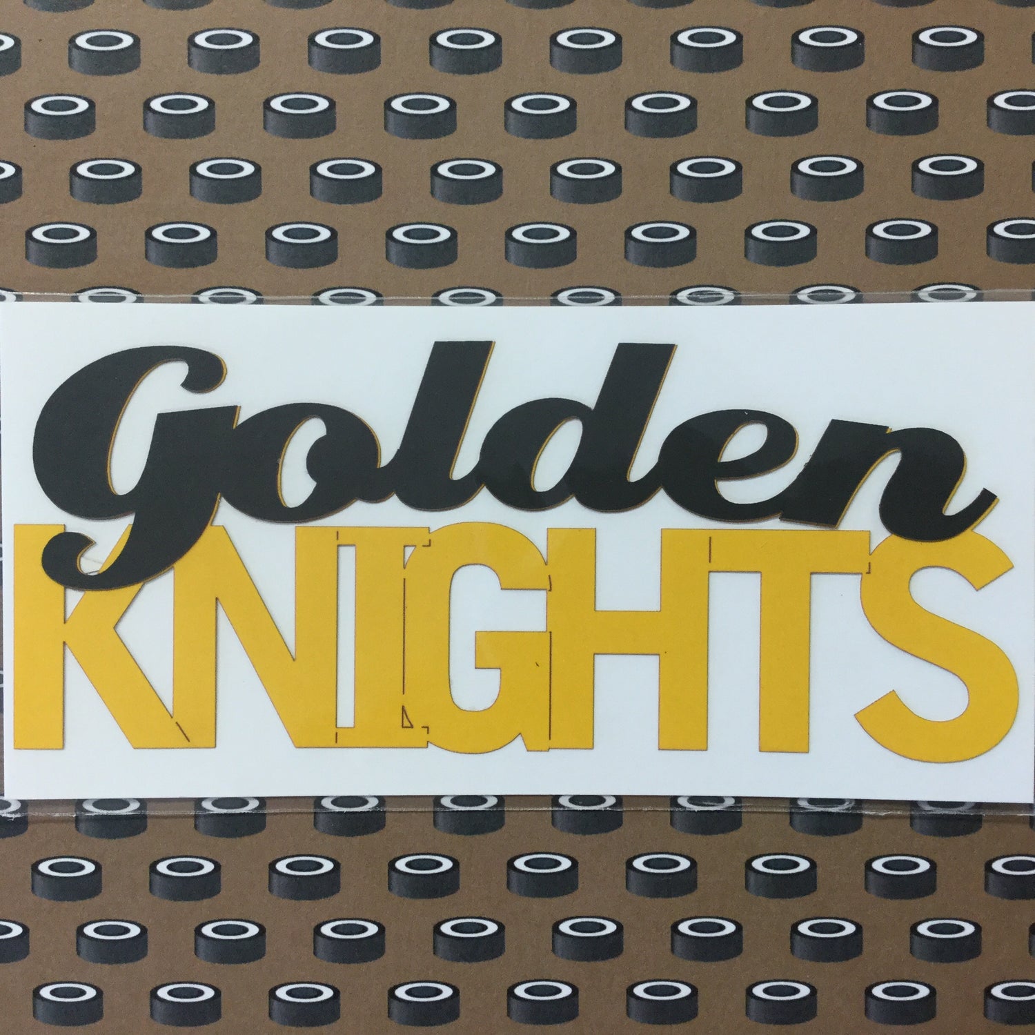 GOLDEN KNIGHTS Hockey Sport Arched Pride Laser Cut